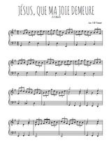 Téléchargez l'arrangement pour piano de la partition de bach-jesus-que-ma-joie-demeure en PDF